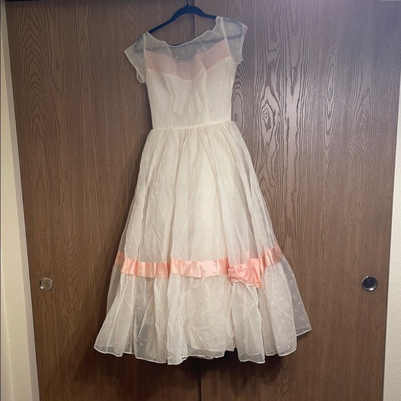 Sylvia Ann Bridal Original Dresses & Skirts - 50’s Authentic Vintage Sylvia Ann Bridal White A-Line, Tea-Length Wedding Dress